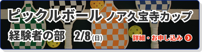 ピックルボールノア久宝寺カップ（経験者の部）